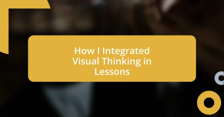 How I Integrated Visual Thinking in Lessons