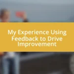 My Experience Using Feedback to Drive Improvement